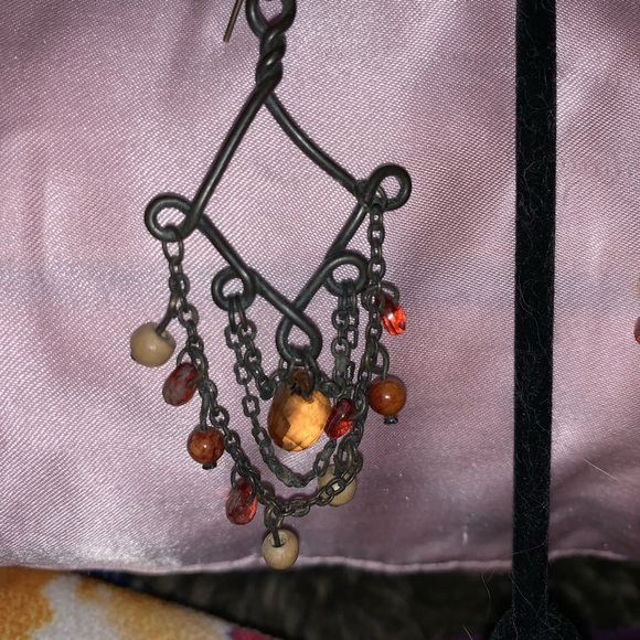 Hoops , chandelier and dangle earrings 4 pairs woman earrings - Picture 12 of 14